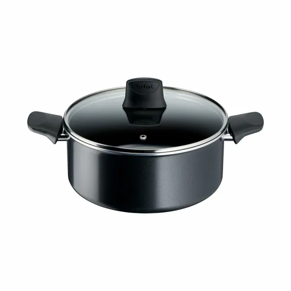 Panna Tefal FORCE BLACK 24C Melns Alumīnijs