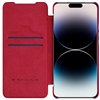 Dėklas Nillkin Qin Pro Leather Apple iPhone 14 Plus raudonas