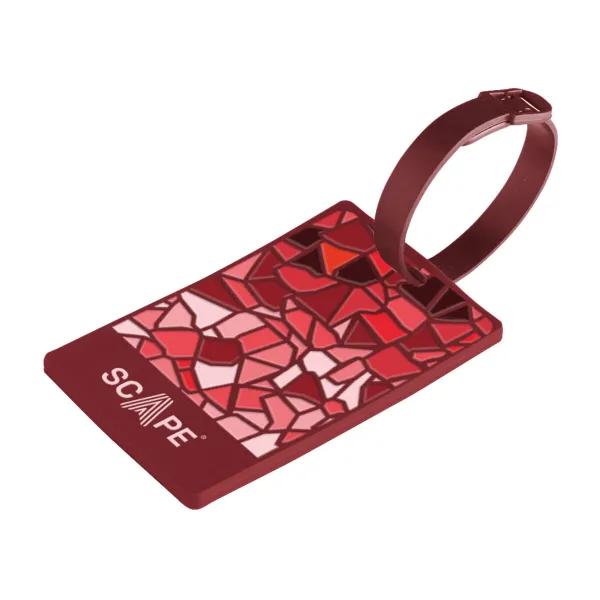 Suitcase Identification Tags Scape Travel Red