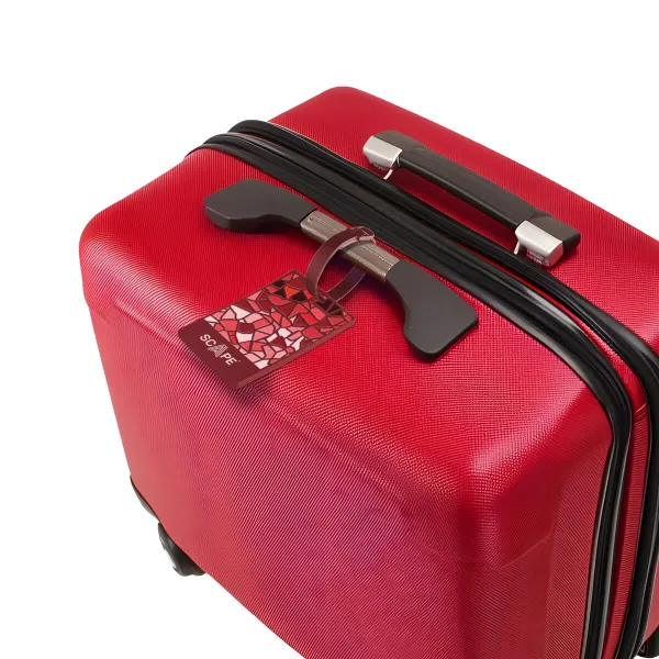 Suitcase Identification Tags Scape Travel Red