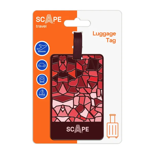Suitcase Identification Tags Scape Travel Red