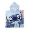 Poncho-Towel with Hood Stitch Blue 55 x 77 cm