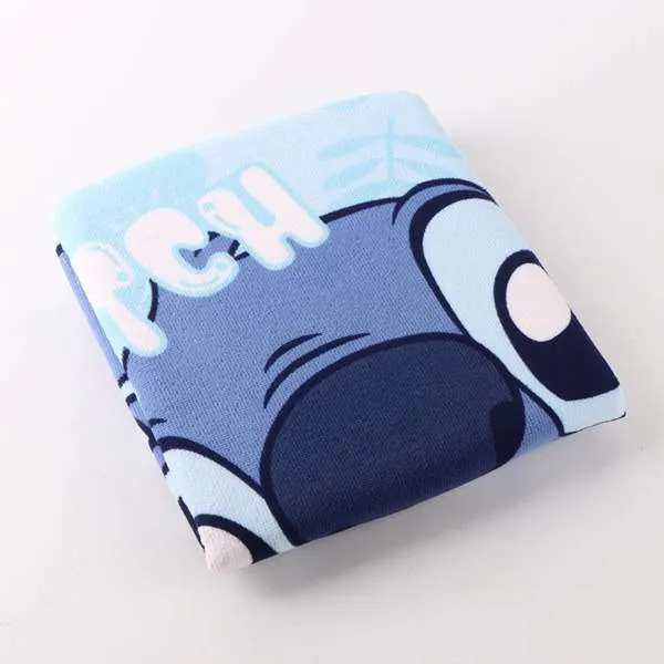 Poncho-Towel with Hood Stitch Blue 55 x 77 cm