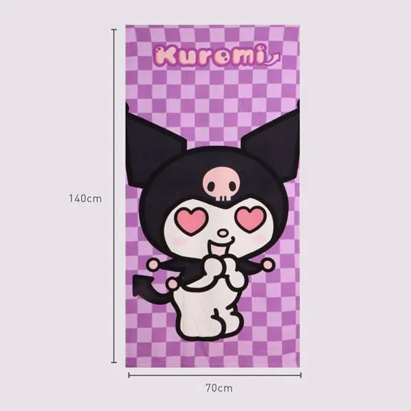 Poncho-Towel with Hood Hello Kitty Purple 70 x 140 cm