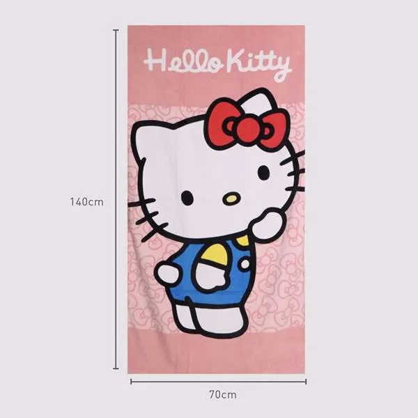 Beach Towel Hello Kitty Pink 70 x 140 cm