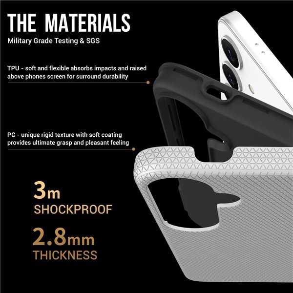 Perfectionists Triangle Case Samsung A556 A55 5G silver