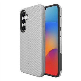 Dėklas Perfectionists Triangle Case Samsung S721 S24 FE sidabrinis