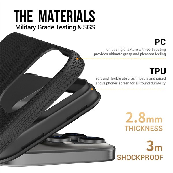 Dėklas Perfectionists Triangle Mag Case Apple iPhone 13 Pro juodas
