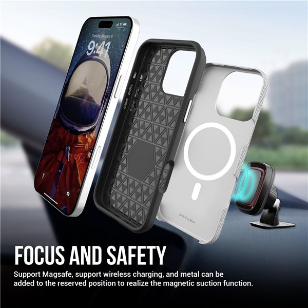 Perfectionists Triangle Mag Case iPhone 14 Pro Max silver