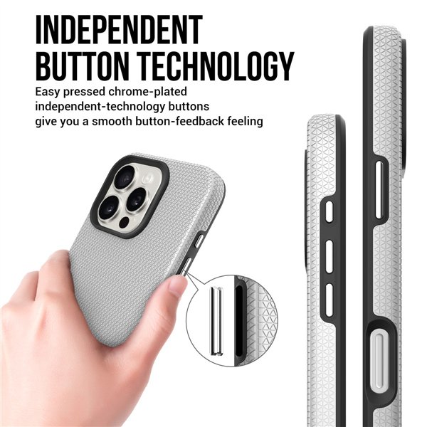 Perfectionists Triangle Mag Case iPhone 14 Pro Max silver