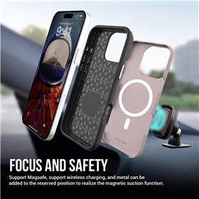 Perfectionists Triangle Mag Case iPhone 15 Pro Max rose gold