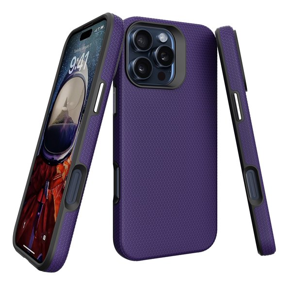 Perfectionists Triangle Mag Case iPhone 15 Pro Max purple