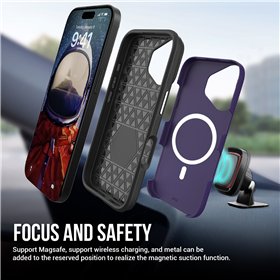 Perfectionists Triangle Mag Case iPhone 15 purple