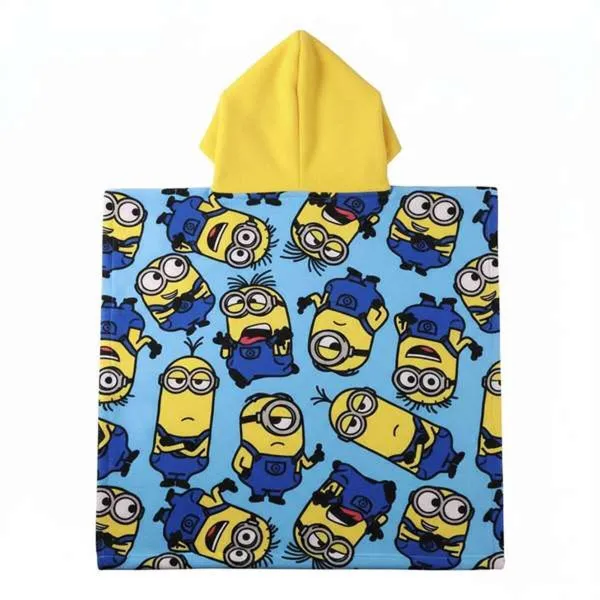 Apsiaustas - rankšluostis su gobtuvu Minions 55 x 77 cm