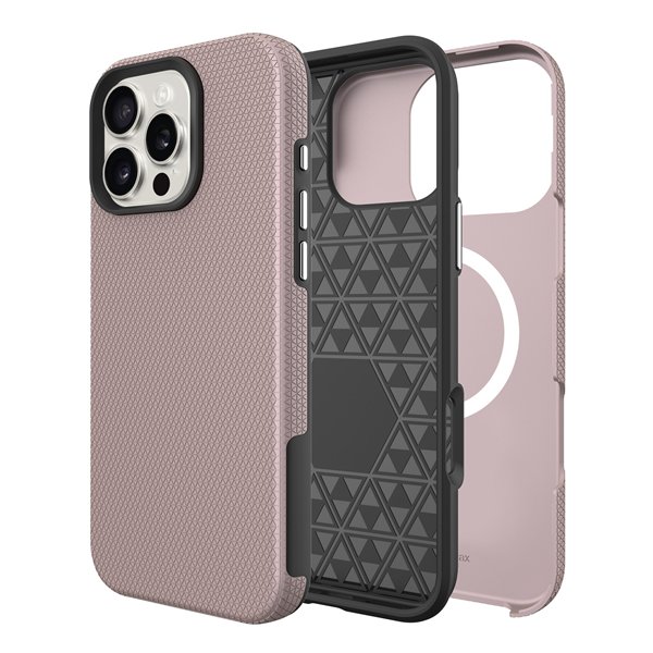 Dėklas Perfectionists Triangle Mag Case Apple iPhone 16 Pro Max rožinio aukso
