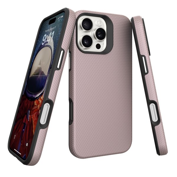 Dėklas Perfectionists Triangle Mag Case Apple iPhone 16 Pro Max rožinio aukso