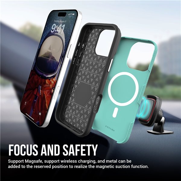 Perfectionists Triangle Mag Case iPhone 16 Pro Max green