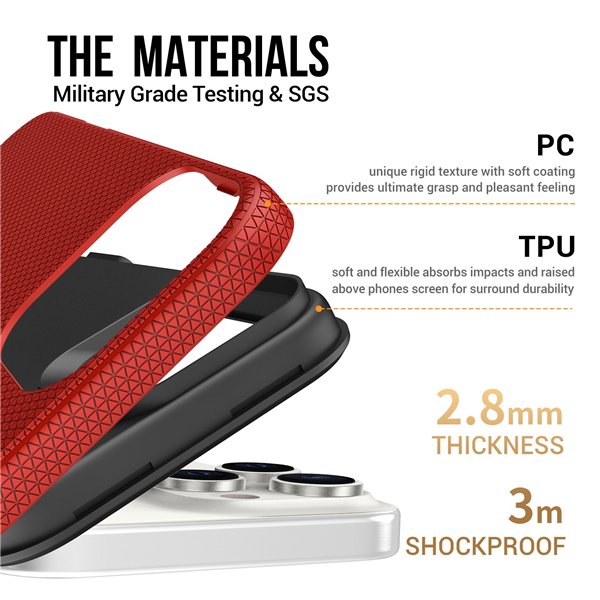 Perfectionists Triangle Mag Case iPhone 16 Pro red