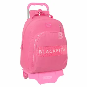 Mokyklinė kuprinė su ratukais BlackFit8 Glow up Rožinė (32 x 42 x 15 cm)