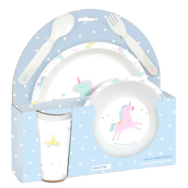 Vauvan ruokailusetti Safta Unicornio PVC