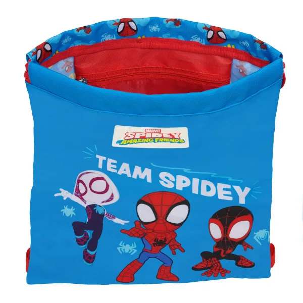 Kuprinė su virvutėmis Spider-Man Mėlyna Raudona 26 x 34 x 1 cm
