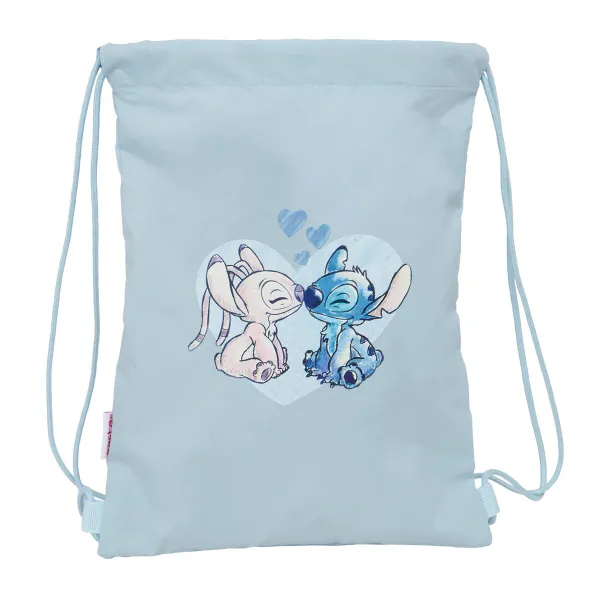 Kuprinė su virvutėmis Lilo & Stitch Mėlyna 26 x 34 x 1 cm