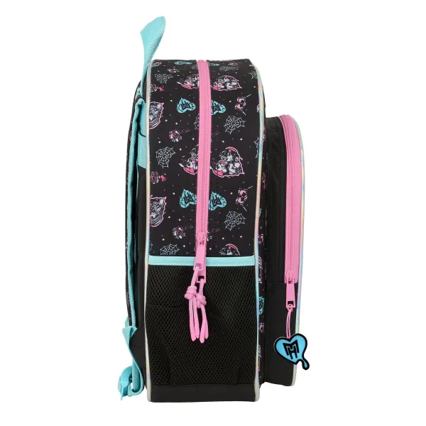 Mokyklinis krepšys Monster High Juoda 32 x 38 x 12 cm