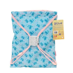 Kuprinė su virvutėmis Lilo & Stitch Ohana Mėlyna Rožinė 26 x 34 x 1 cm