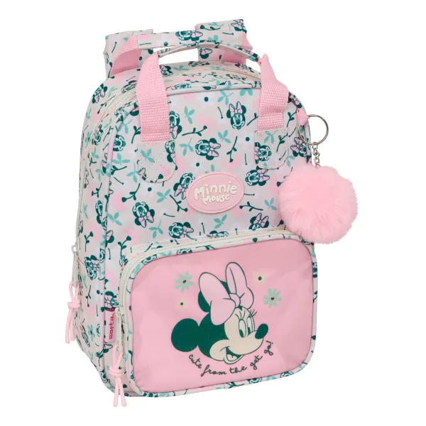 Mokyklinis krepšys Minnie Mouse Minty Rožinė 20 x 28 x 8 cm