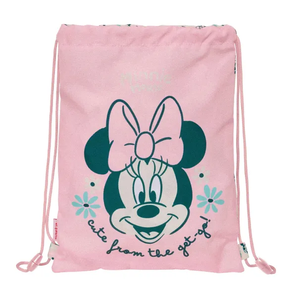 Kuprinė su virvutėmis Minnie Mouse Minty Rožinė 26 x 34 x 1 cm