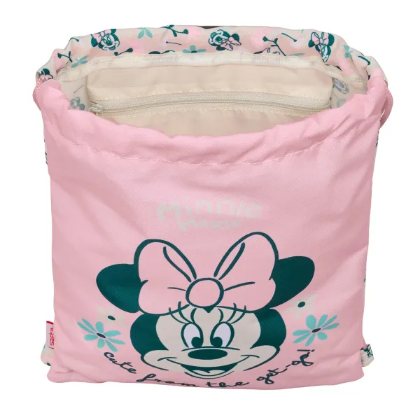 Kuprinė su virvutėmis Minnie Mouse Minty Rožinė 26 x 34 x 1 cm