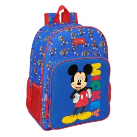 Mokyklinis krepšys Mickey Mouse Clubhouse Today Mėlyna 33 x 42 x 14 cm