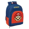 Mokyklinis krepšys Super Mario Mamma mia Raudona Tamsiai mėlyna 32 x 42 x 15 cm