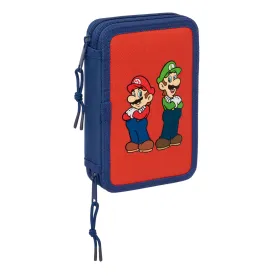 Holdall Super Mario Mamma mia Red Navy Blue 12.5 x 19.5 x 4 cm 29 Pieces