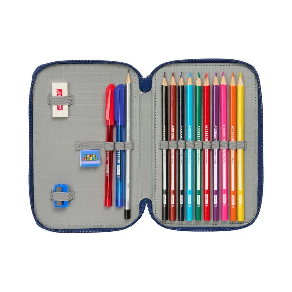 Holdall Super Mario Mamma mia Red Navy Blue 12.5 x 19.5 x 4 cm 29 Pieces