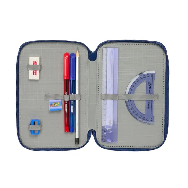 Holdall Super Mario Mamma mia Red Navy Blue 12,5 x 19,5 x 5,5 cm 37 Pieces