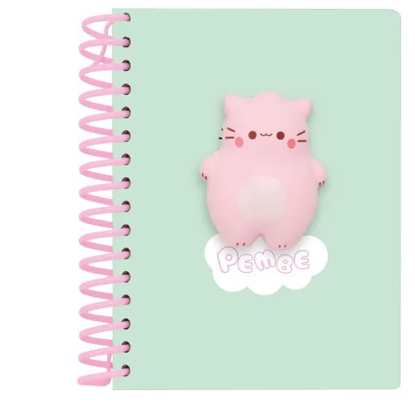 Užrašų knygelė Safta The pink cat Spalvotas