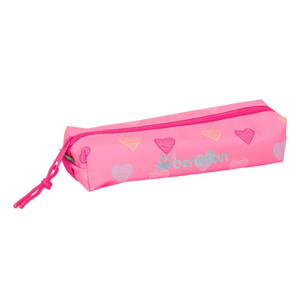 Holdall Benetton Heart Pink 22 x 4 x 7 cm