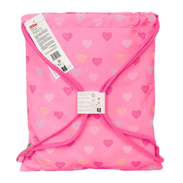 Kuprinė su virvutėmis Benetton Heart Rožinė 35 x 40 x 1 cm