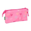 Holdall Benetton Heart Pink 22 x 12 x 3 cm