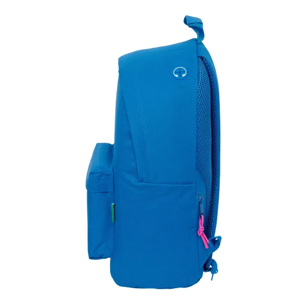 Mokyklinis krepšys Benetton benetton basics Mėlyna 31 x 41 x 16 cm