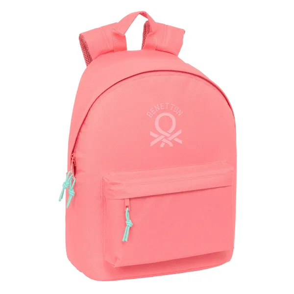 Mokyklinis krepšys Benetton benetton basics Koralas 31 x 41 x 16 cm