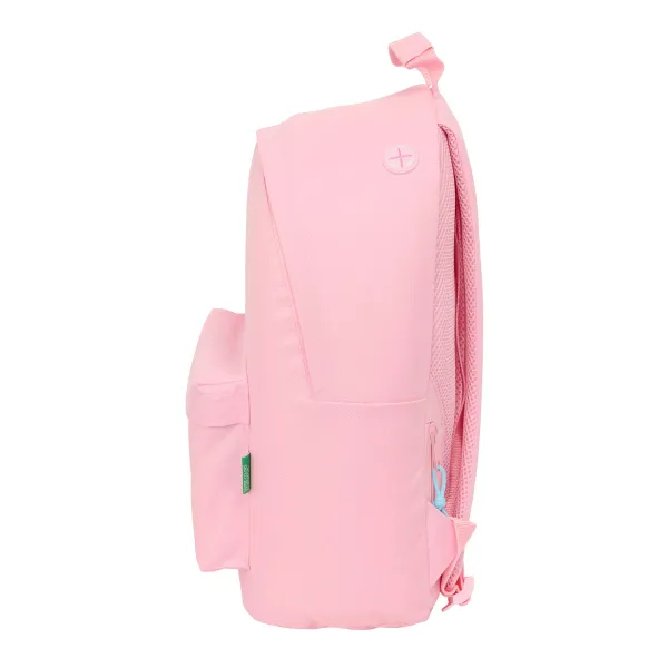 Mokyklinis krepšys Benetton benetton basics Rožinė 31 x 41 x 16 cm