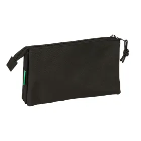 Holdall Benetton Negro Black 22 x 12 x 3 cm