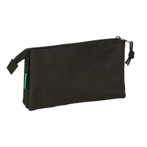Holdall Benetton Negro Black 22 x 12 x 3 cm
