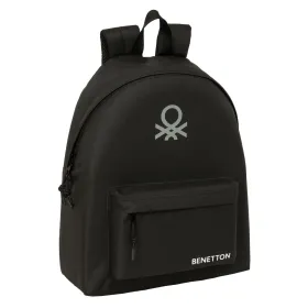 Mokyklinis krepšys Benetton Negro Juoda 33 x 42 x 15 cm