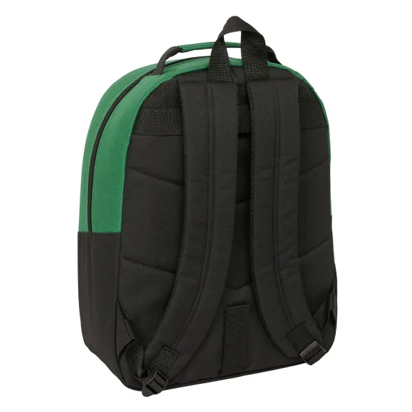 Mokyklinis krepšys BlackFit8 Varsity Juoda Žalia 32 x 42 x 15 cm