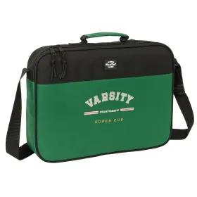 Mokyklinis krepšys BlackFit8 Varsity Juoda Žalia 38 x 28 x 6 cm