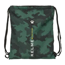 Kuprinė su virvutėmis Kelme Camo Juoda Žalia 35 x 40 x 1 cm