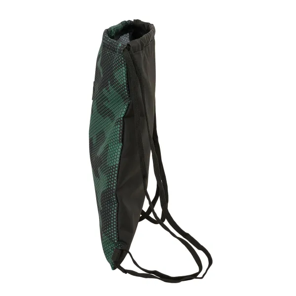 Kuprinė su virvutėmis Kelme Camo Juoda Žalia 35 x 40 x 1 cm